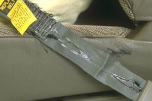 torn seat belt webbing